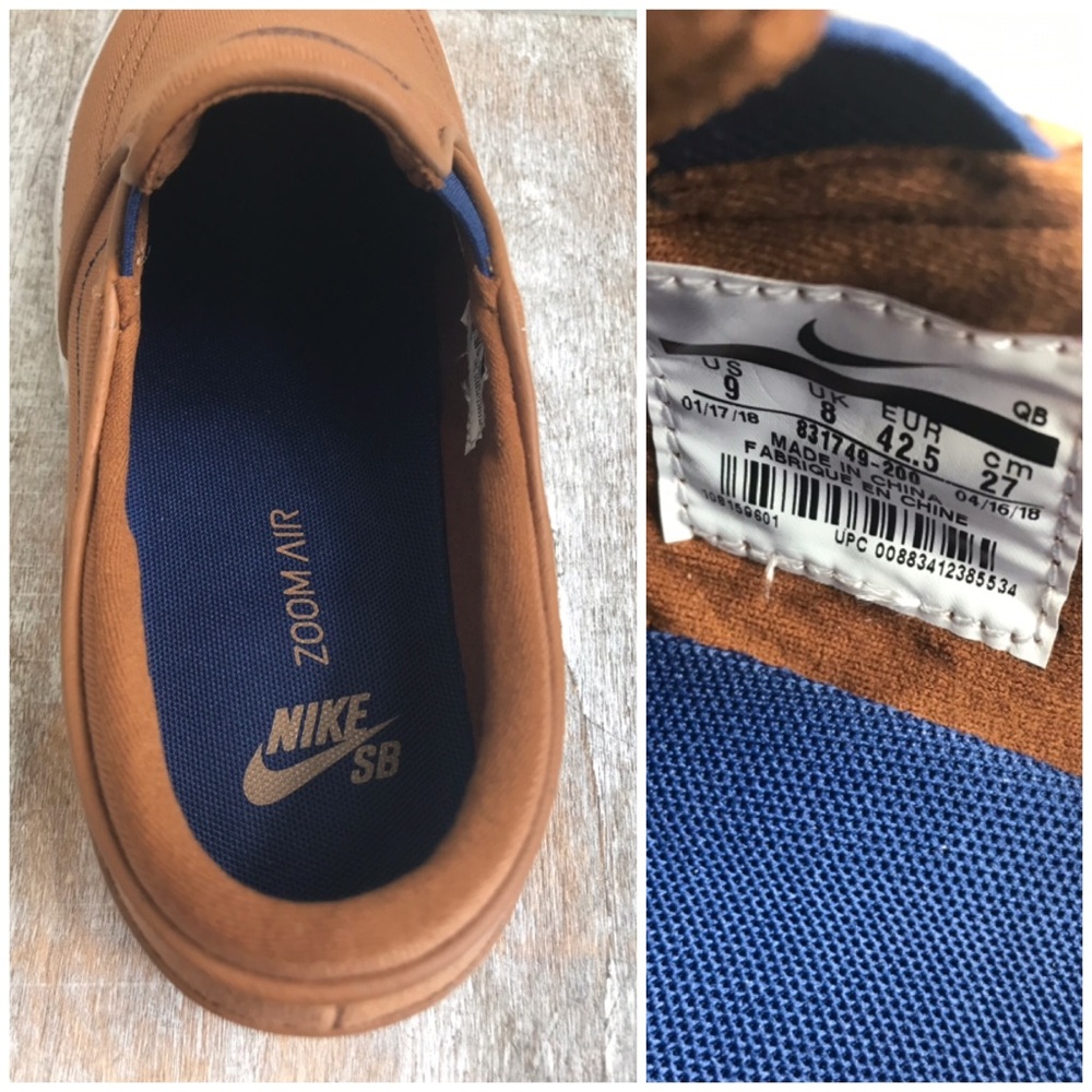 Nike Zoom Stefan Janoski Slip LT British Tan Men’s - Picture 8 of 8
